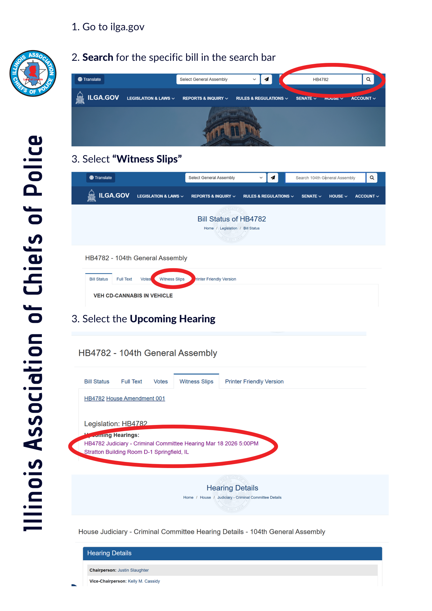 Filing a Witness Slip
